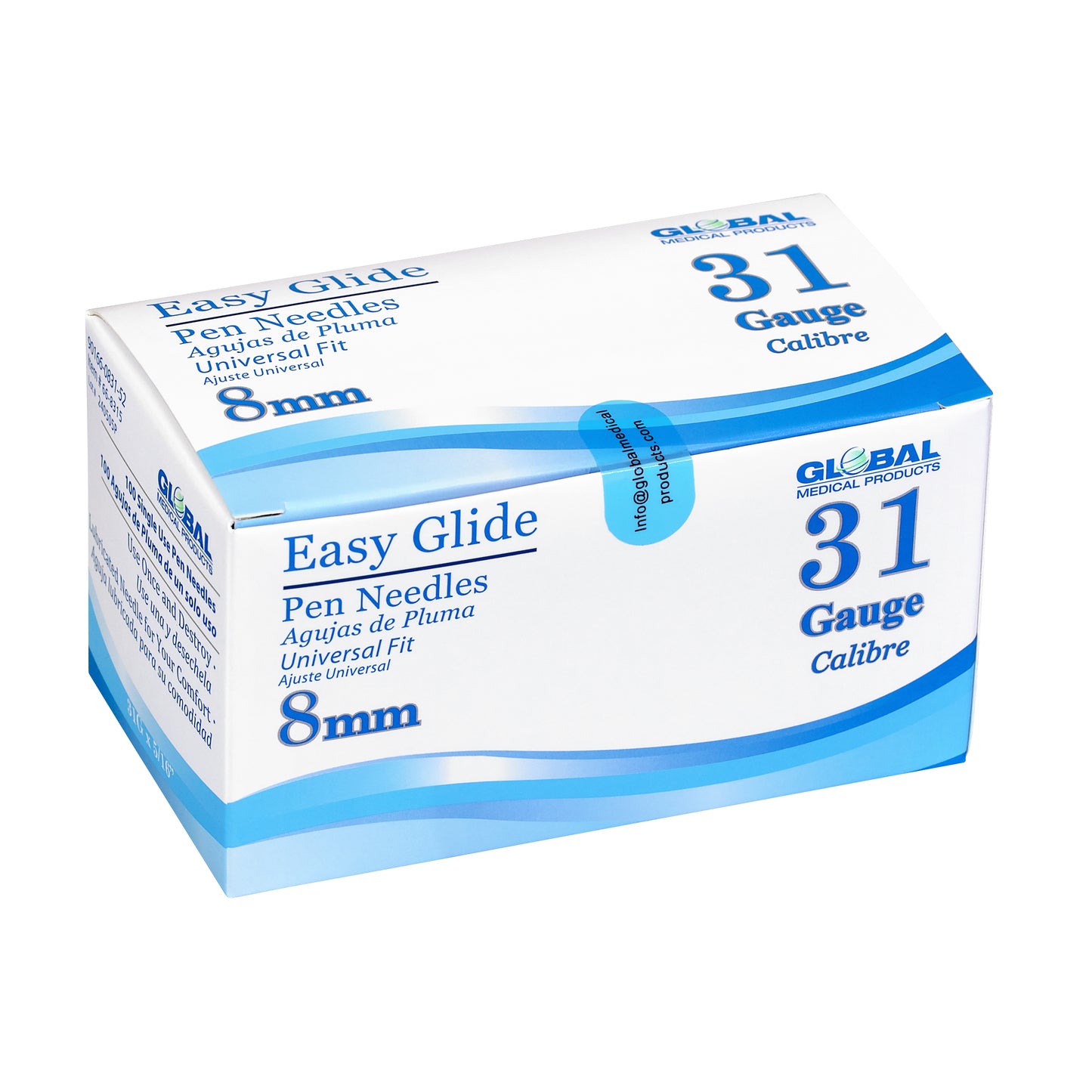 Easy Glide Pen Needles 31 Gauge X 8mm (100 ct)