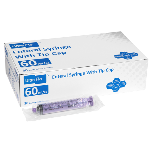 60cc Plastic ENFIT Syringe, Non-Sterile, 1 (Box of 30)