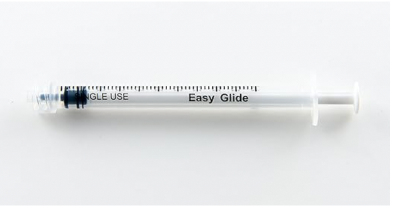 Easy Glide 1cc/ml Sterile Syringe Luer Lock Tip, No Needle
