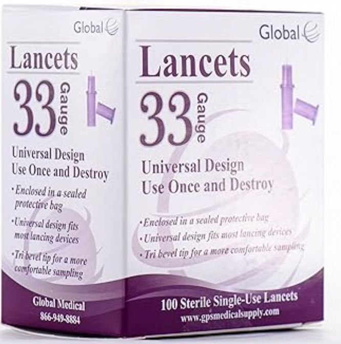 Easy Glide 33 Gauge Pull Top Lancets - Virtually Pain-Free Testing - Suitable for Most Lancing Devices