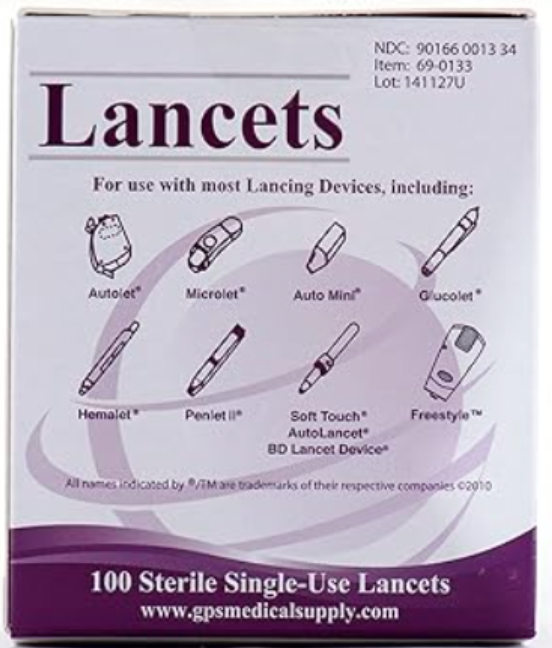 Easy Glide 33 Gauge Pull Top Lancets - Virtually Pain-Free Testing - Suitable for Most Lancing Devices