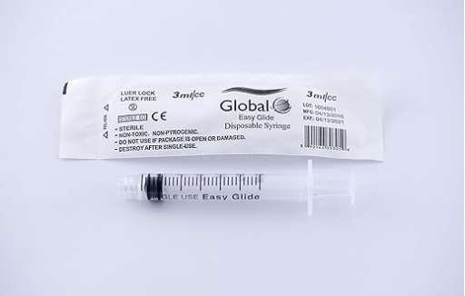 Easy Glide 3cc Luer Lock Syringe (No Needle) - Box 100