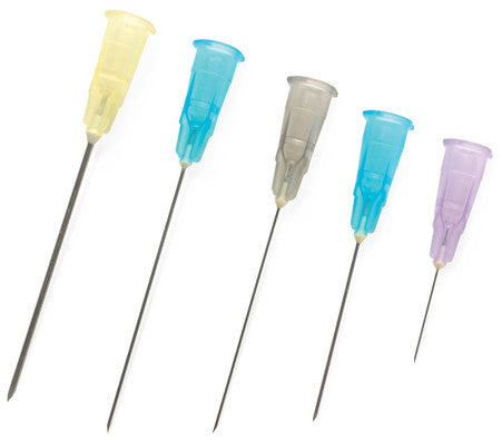 Medline 22g x 1" Hypodermic Needles - Box of 100