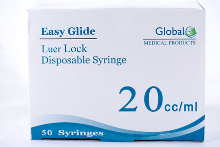 Easy Glide 20cc/ml Luer Lock Syringe (No Needle)