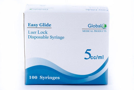 Easy Glide 5cc Luer Lock Syringe (No Needle)