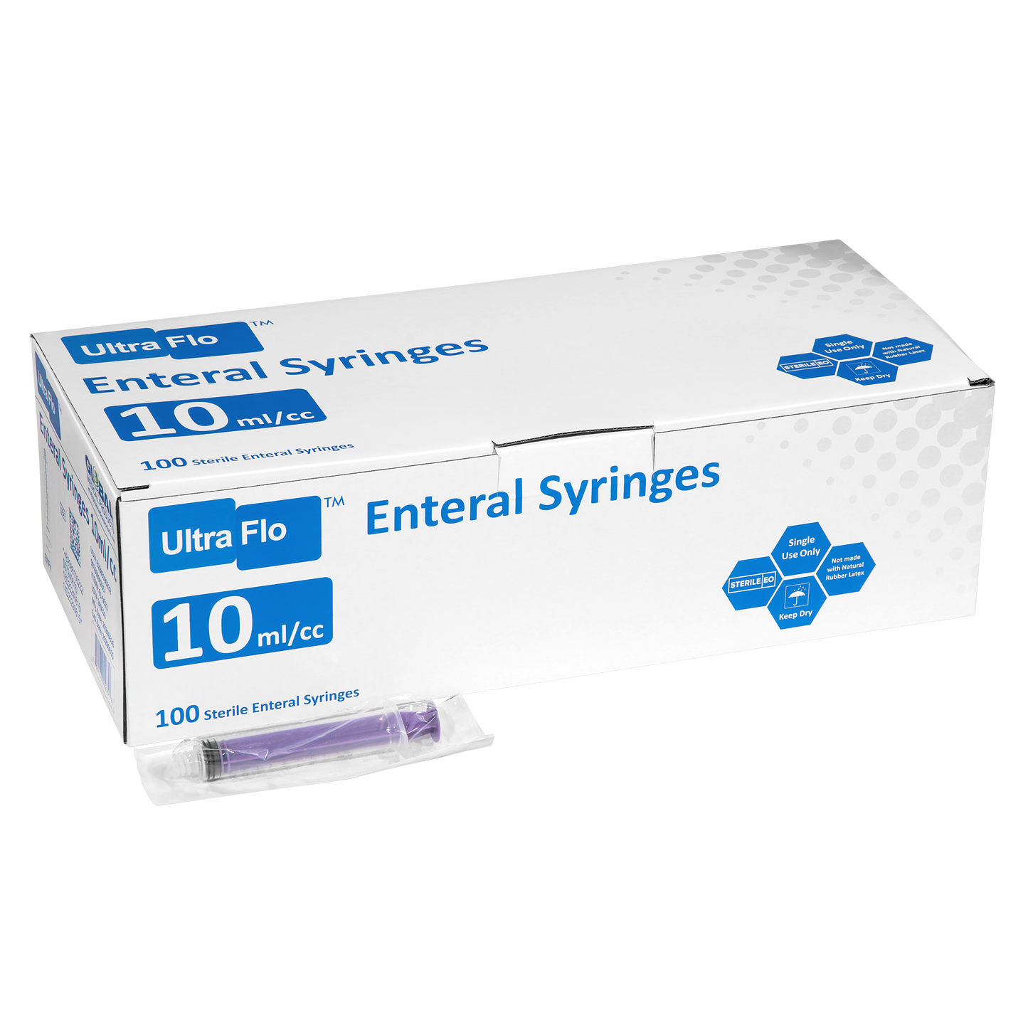 10cc Plastic ENFIT Syringe, Non-Sterile, 1 (Box of 100)