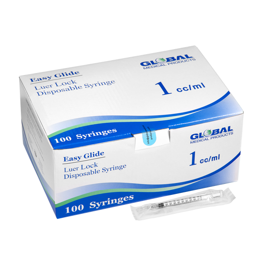 Easy Glide 1cc/ml Sterile Syringe Luer Lock Tip, No Needle