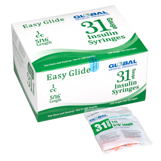 Easy Glide Insulin Syringe 31 Gauge 1cc x 5/16